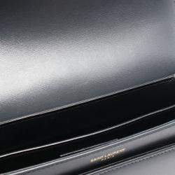 Pre Owned Saint Laurent Le 61 Grey Leather Shoulder Bag