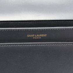 Pre Owned Saint Laurent Le 61 Grey Leather Shoulder Bag