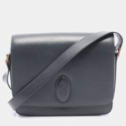 Pre Owned Saint Laurent Le 61 Grey Leather Shoulder Bag