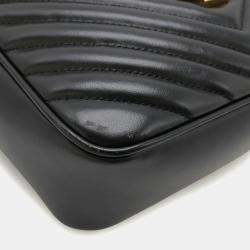 Pre Owned Saint Laurent Paris Ysl Lou Camera Bag Shoulder Black Leather