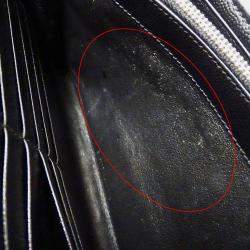 Pre Owned Saint Laurent Shoulder Wallet Grain De Poudre Leather Cassandra Classic Chain Black