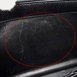 Pre Owned Saint Laurent Shoulder Wallet Grain De Poudre Leather Cassandra Classic Chain Black