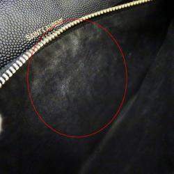 Pre Owned Saint Laurent Shoulder Wallet Grain De Poudre Leather Cassandra Classic Chain Black