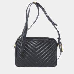 Pre Owned حقيبة كتف سان لوران لو بخياطة على شكل حرف V من جلد العجل