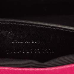 Pre Owned حقيبة كلتش سان لوران كاساندرا جلد فوشيا