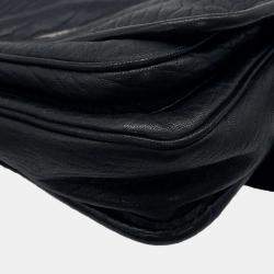 Pre Owned حقيبة كتف سان لوران نايكي جلدية سوداء حجم صغير