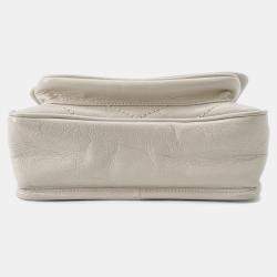 Pre Owned Saint Laurent Paris Niki Baby Chainshoulder Bag White Vintage Leather Size Baby