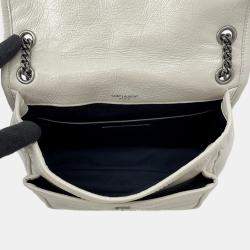 Pre Owned Saint Laurent Paris Niki Baby Chainshoulder Bag White Vintage Leather Size Baby