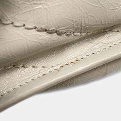 Pre Owned Saint Laurent Paris Niki Baby Chainshoulder Bag White Vintage Leather Size Baby