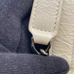 Pre Owned Saint Laurent Paris Niki Baby Chainshoulder Bag White Vintage Leather Size Baby