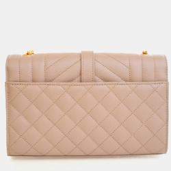 Pre Owned Saint Laurent Small Calfskin Envelope Flap Bag