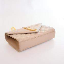 Pre Owned Saint Laurent Small Calfskin Envelope Flap Bag