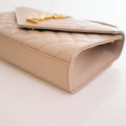 Pre Owned Saint Laurent Small Calfskin Envelope Flap Bag