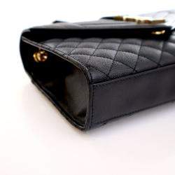 مملوكة مسبقًا حقيبة بقلّاب سان لوران جلد العجل وسط