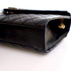 مملوكة مسبقًا حقيبة بقلّاب سان لوران جلد العجل وسط