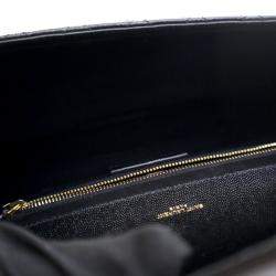 مملوكة مسبقًا حقيبة ظرف سان لوران كبيرة من جلد العجل