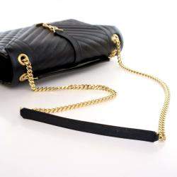 مملوكة مسبقًا حقيبة ظرف سان لوران كبيرة من جلد العجل