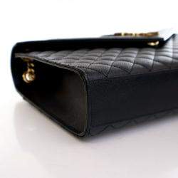 مملوكة مسبقًا حقيبة ظرف سان لوران كبيرة من جلد العجل