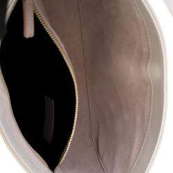 Pre Owned حقيبة كتف سان لوران بيضاء جلد العجل لو 5 أ 7