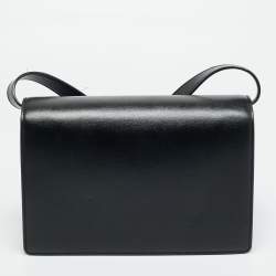 Pre Owned Saint Laurent Bellechasse Black/Grey Leather and Suede Shoulder Bag