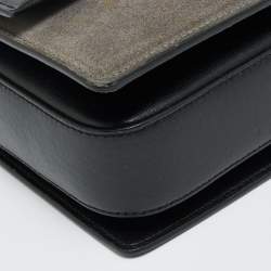 Pre Owned Saint Laurent Bellechasse Black/Grey Leather and Suede Shoulder Bag