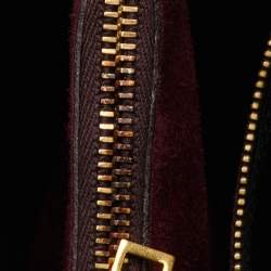 Pre Owned Saint Laurent Classic Sac De Jour Mini Burgundy Leather Tote