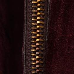 Pre Owned Saint Laurent Classic Sac De Jour Mini Burgundy Leather Tote