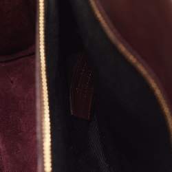 Pre Owned Saint Laurent Classic Sac De Jour Mini Burgundy Leather Tote