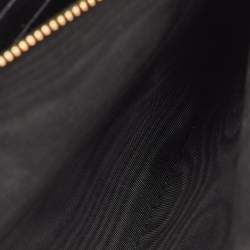 Pre Owned Saint Laurent Monogram Envelope Black Matelasse Leather Wallet On Chain