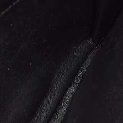 Pre Owned Saint Laurent Monogram Envelope Black Matelasse Leather Wallet On Chain