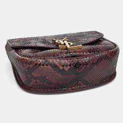 مملوكة مسبقًا حقيبة ساتشل صغيرة جلد بَرق (برغندي) سان لوران باريس كايا