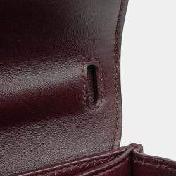 مملوكة مسبقًا حقيبة ساتشل صغيرة جلد بَرق (برغندي) سان لوران باريس كايا