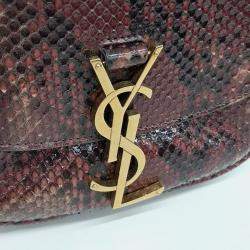 مملوكة مسبقًا حقيبة ساتشل صغيرة جلد بَرق (برغندي) سان لوران باريس كايا