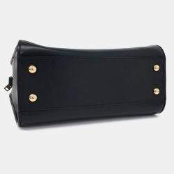 Pre Owned حقيبة سان لوران باريس مونوغرام كاباس جلد سوداء بيبي