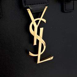 Pre Owned حقيبة سان لوران باريس مونوغرام كاباس جلد سوداء بيبي