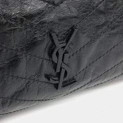 Pre Owned Saint Laurent Paris Black Leather Niki Shopping Bag Medium