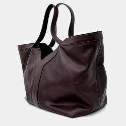 Pre Owned Saint Laurent Paris Burgundy Leather Y Tote Bag