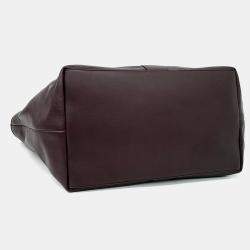 Pre Owned Saint Laurent Paris Burgundy Leather Y Tote Bag