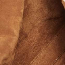 مملوكة مسبقًا حقيبة كتف سان لوران كيت متوسطة قابلة للانعكاس جلد بني