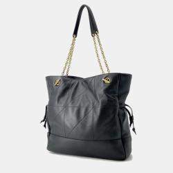 مملوكة مسبقًا Saint Laurent Paris Jamie Chain Tote Bag Black Leather