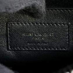 مملوكة مسبقًا حقيبة سان لوران باريس كوليج سلسلتين كتف جلد أسود