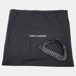 مملوكة مسبقًا حقيبة سان لوران باريس كوليج سلسلتين كتف جلد أسود