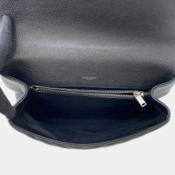 مملوكة مسبقًا حقيبة سان لوران باريس كوليج سلسلتين كتف جلد أسود