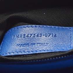 Pre Owned حقيبة يد سان لوران ساك دو جور جلد محبب أحمر كلاسيك كبيرة