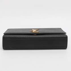 مملوكة مسبقًا Saint Laurent Kate Medium Black Leather Shoulder Bag