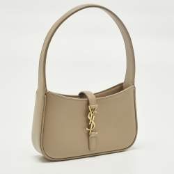 مملوكة مسبقًا Saint Laurent LE 5 À 7 Mini Beige Leather Bag