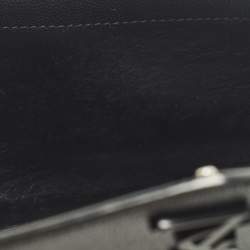 مملوكة مسبقًا Saint Laurent Uptown Black Leather Wallet On Chain