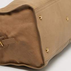 مملوكة مسبقًا حقيبة يد سان لوران كاباس شيك كبيرة جلد زرقاء