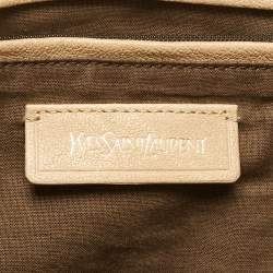 مملوكة مسبقًا حقيبة يد سان لوران كاباس شيك كبيرة جلد زرقاء