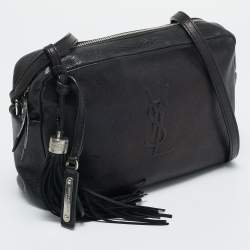 مملوكة مسبقًا حقيبة سان لوران ليو كاميرا جلدية سوداء كروس بودي